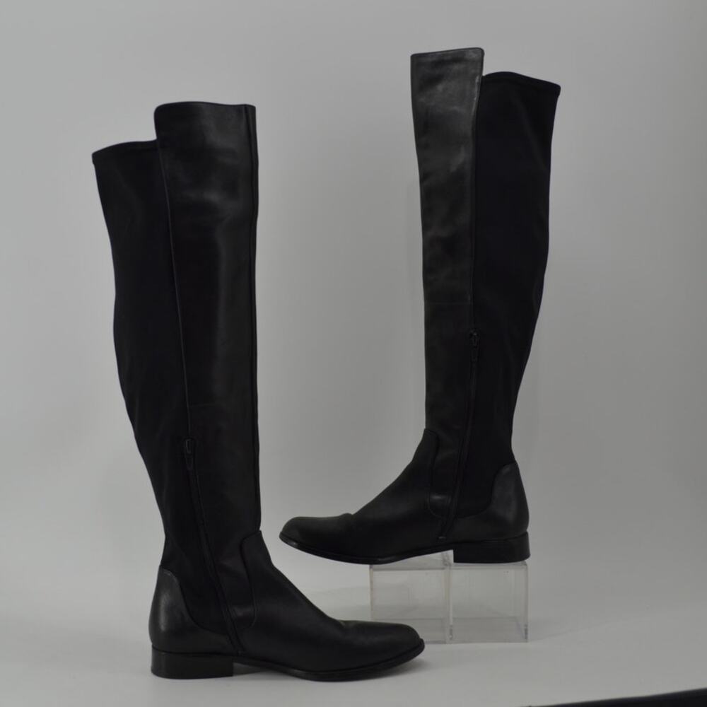 Clarks Caddy Belle Knee High Boot Leather Black Minimalist 7 - Picture 7 of 15